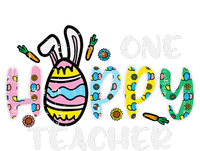 One Hoppy Teacher Cute Happy Easter Day Egg Bunny Ears Toddler T-Shirt