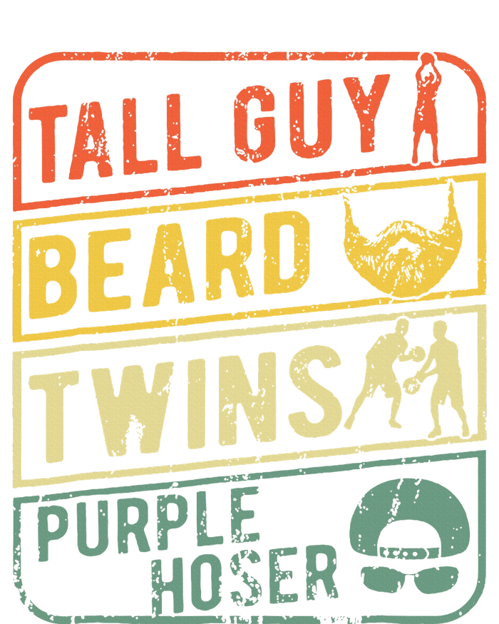 Perfect Gift For Dudetall Guy Beard Twins Purple Hoser Magnet