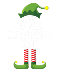 The Wine Drinking Elf Christmas Funny T-Shirt