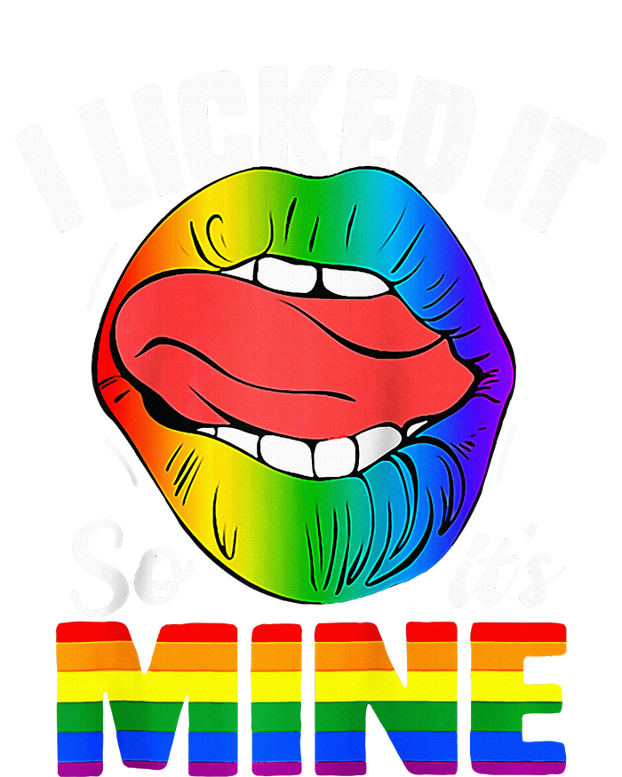 I Licked It So Its Mine Funny Rainbow Lips Lgbt Kids T-Shirt