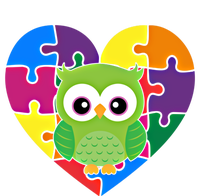 Autism Awareness Owl Heart ValentineS Day Puzzle Piece Gift T-Shirt