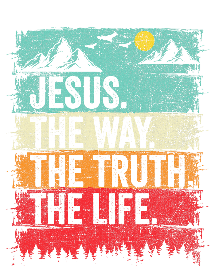 Jesus The Way Truth Life Christian Worship Womens Cotton Relaxed Long Sleeve T-Shirt