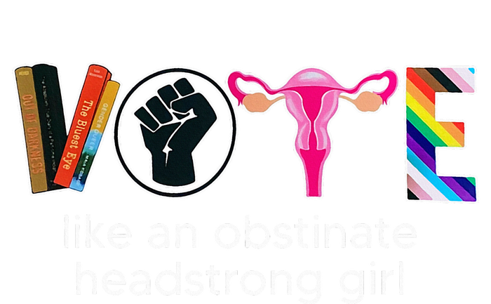 Vote Like An Obstinate Headstrong Feminist Striped Beanie with Solid Band