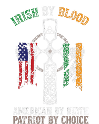 Irish By Blood American By Birth Patriot By Choice Women's Tri-Blend 3/4-Sleeve Raglan Shirt