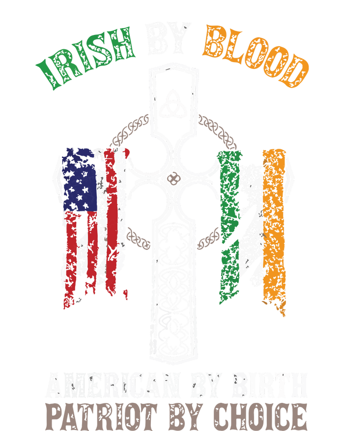 Irish By Blood American By Birth Patriot By Choice Women's Tri-Blend 3/4-Sleeve Raglan Shirt