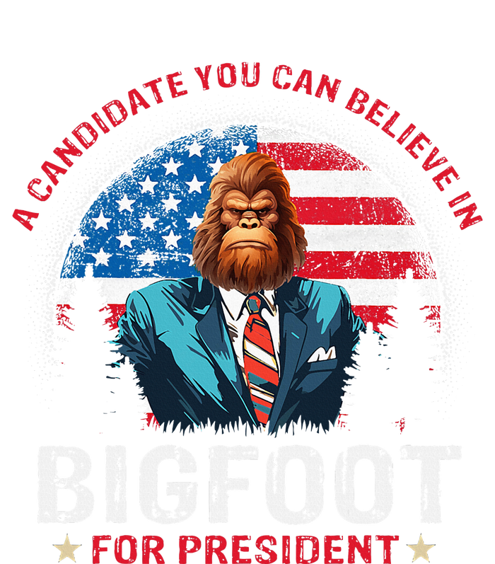 Bigfoot For President Believe Vote Elect Sasquatch Candidate Short Acrylic Beanie