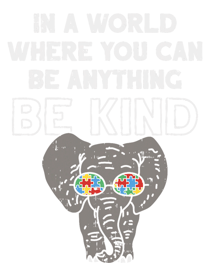 In A World Anything Be Kind Cute Autism Elephant Gift T-Shirt