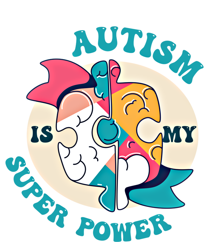 Autism Is My Super Power Awareness Day Month Colorful Puzzle Gift T-Shirt