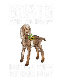 Nubain Goats Make Me Happy Humans Make My Head Hurt Tall Long Sleeve T-Shirt