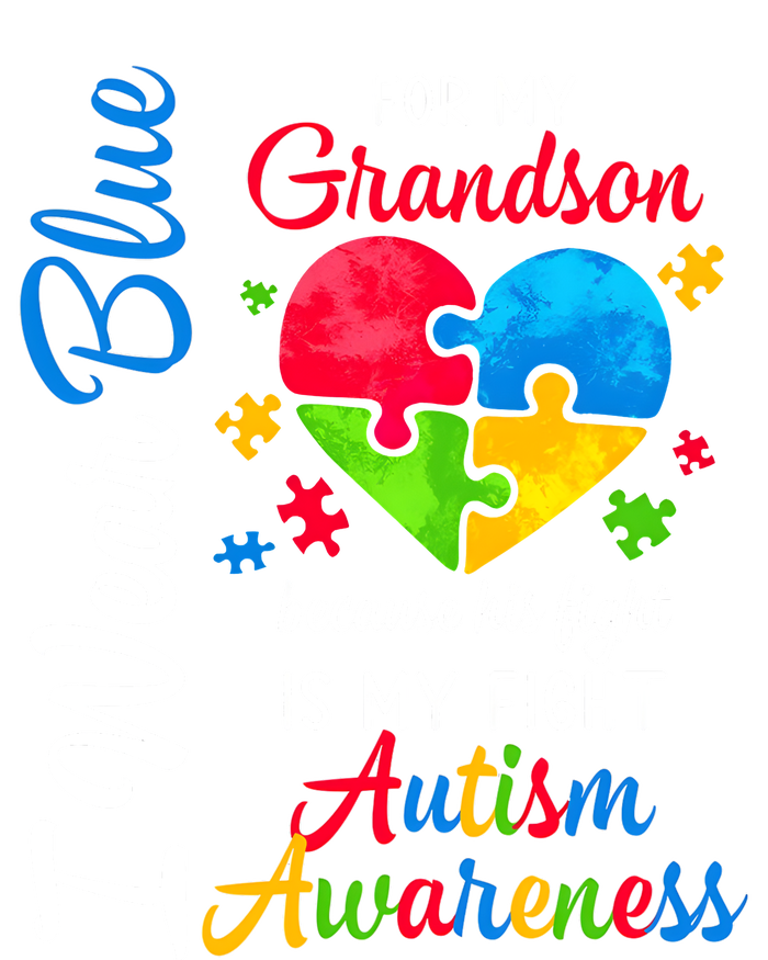 I Wear Blue For My Grandson Autism Awareness T-Shirt