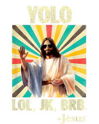 Lol Jk Brb Jesus Funny Easter Christians Cropped Pullover Crew