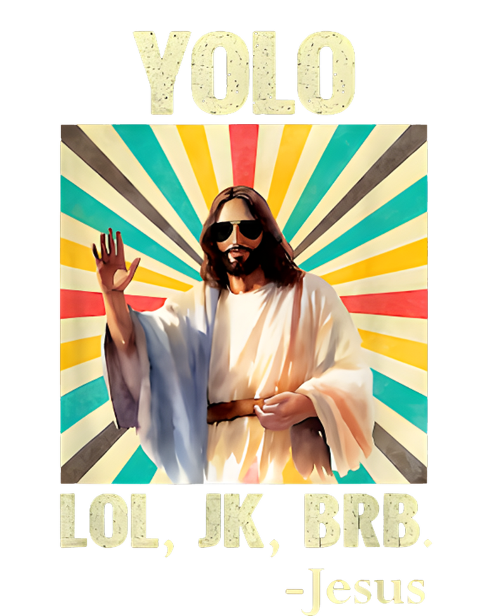 Lol Jk Brb Jesus Funny Easter Christians Cropped Pullover Crew