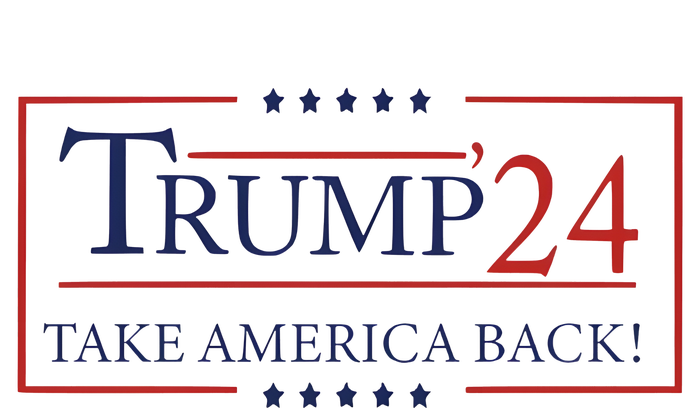 Trump 24 Take America Back Donald Trump Patriotic Bella+Canvas Jersey Crop Tee