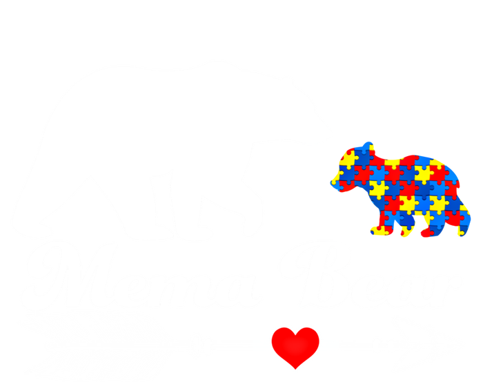 Autism Mema Bear Puzzle Autism Awareness Autistic Support Gift Tall T-Shirt