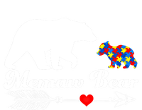 Autism Memaw Bear Puzzle Autism Awareness Autistic Support Funny Gift Striped Beanie with Solid Band