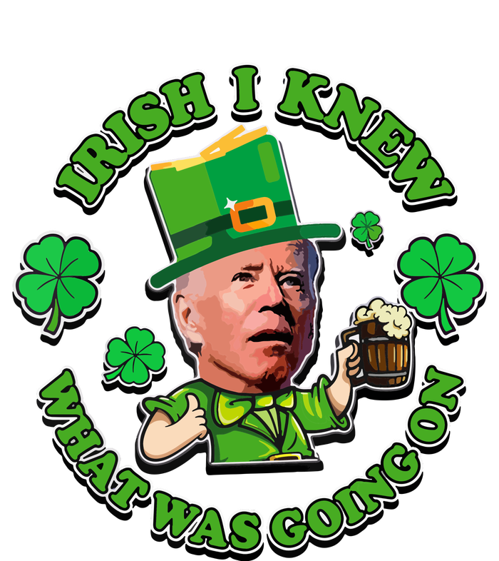 Funny Joe Biden Confused Saint Patricks Day Irish I Knew Dry Zone Grid Polo