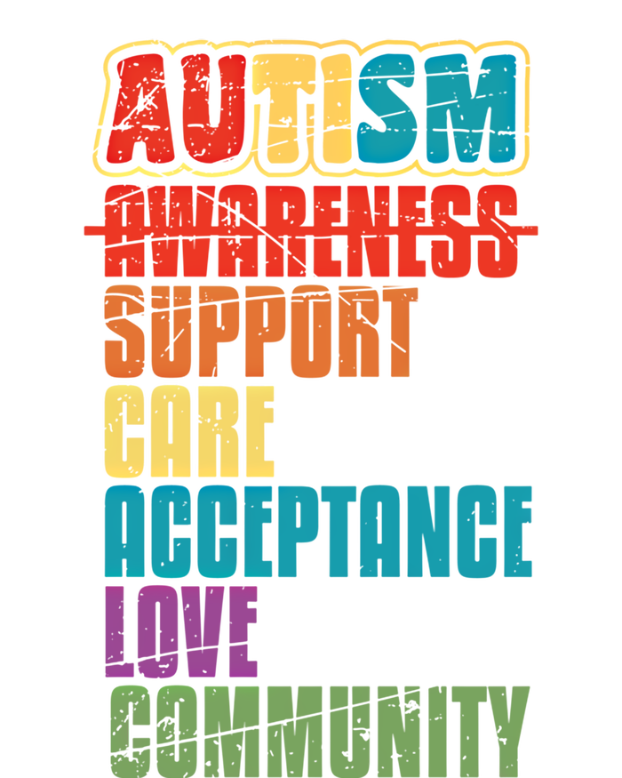 Autism Support Care Acceptance Utism Awareness Gift Tall Hoodie