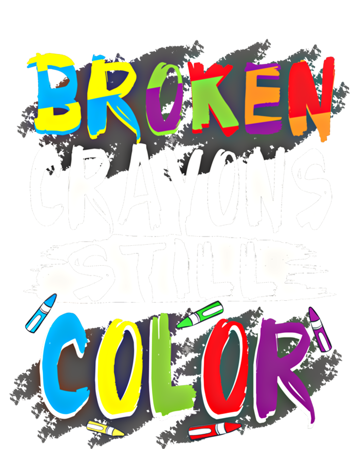 Autism Teacher Broken Crayons Still Color Autism Awareness Cool Gift V-Neck T-Shirt