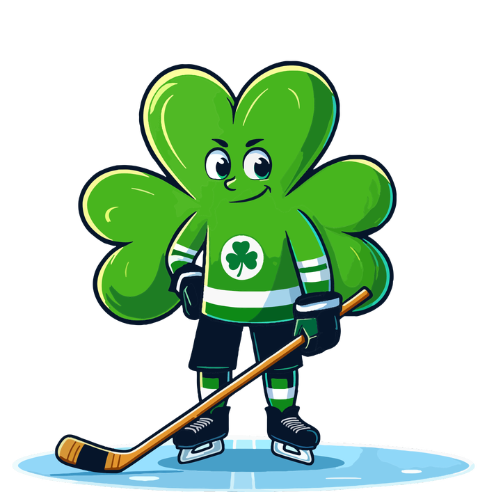 St Patricks Day Shamrock Ice Hockey Player 16 in Basic Backpack