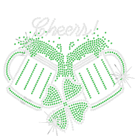 Cheers St Patricks Day Drink Beer Bling Rhinestone Shamrock Women’s Perfect Tri Rocker Tank