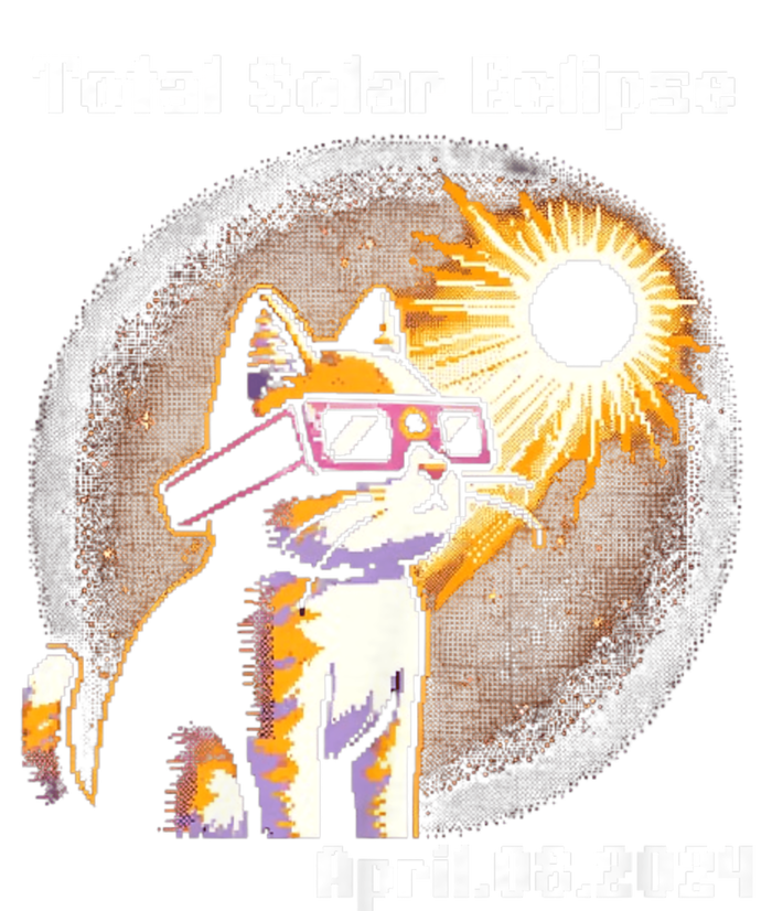 Solar Eclipse 2024 Cat Wearing Solar Eclipse Glasses T-Shirt