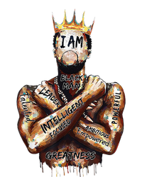 I Am Black Man King Powerful Dad Afro Melanin Black History Short Acrylic Beanie