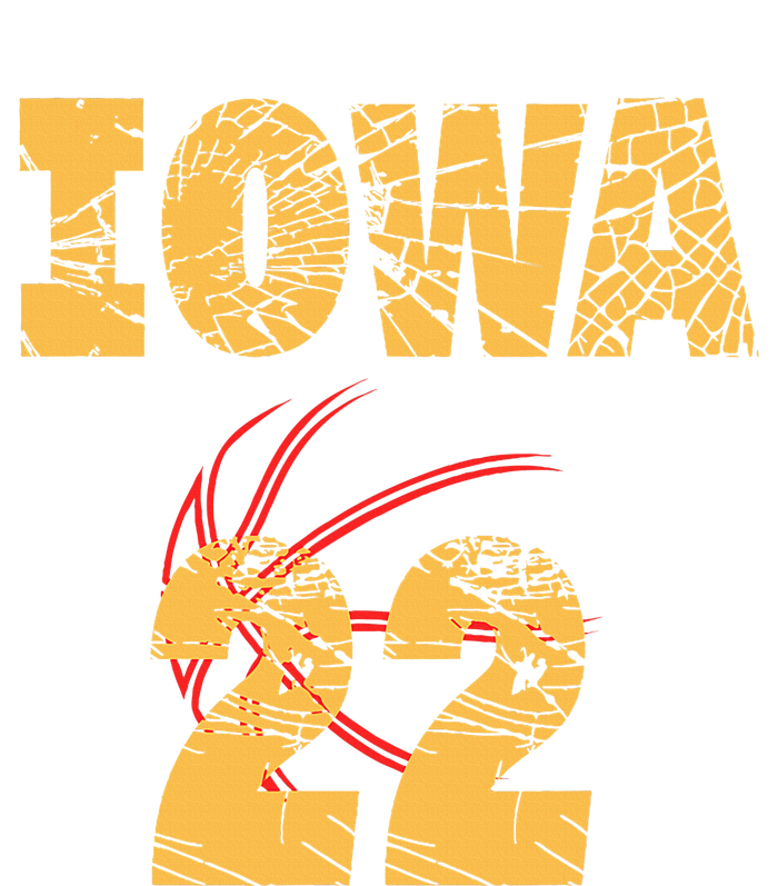 Iowa 22 Golden Yellow Sports Team Jersey Number Toddler Sweatshirt