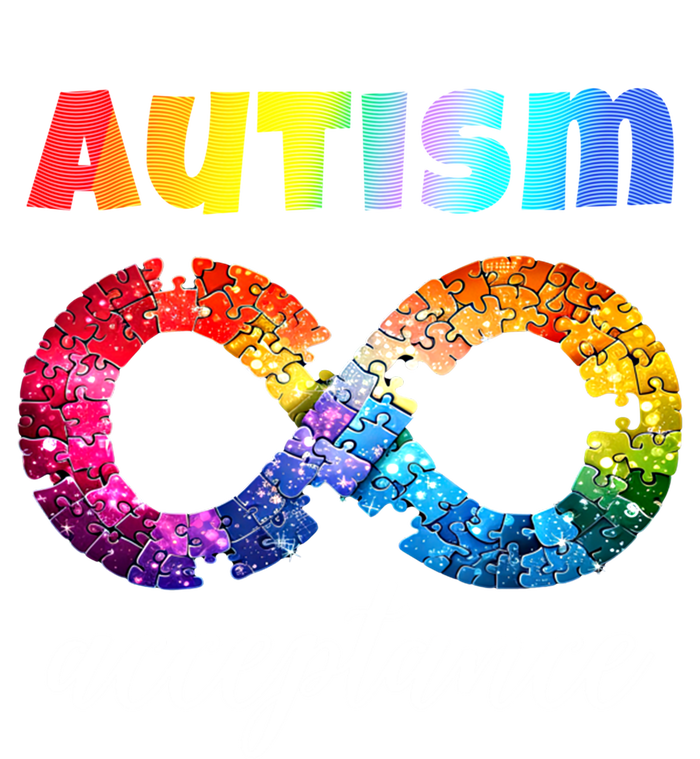 Colorful Puzzle Infinity Acceptance Autism Funny Gift T-Shirt