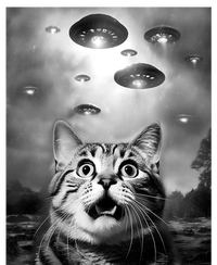 Funny Meme Cat Selfie With Alien Ufos Funny Cat Lovers Aliens Ufo T-Shirt