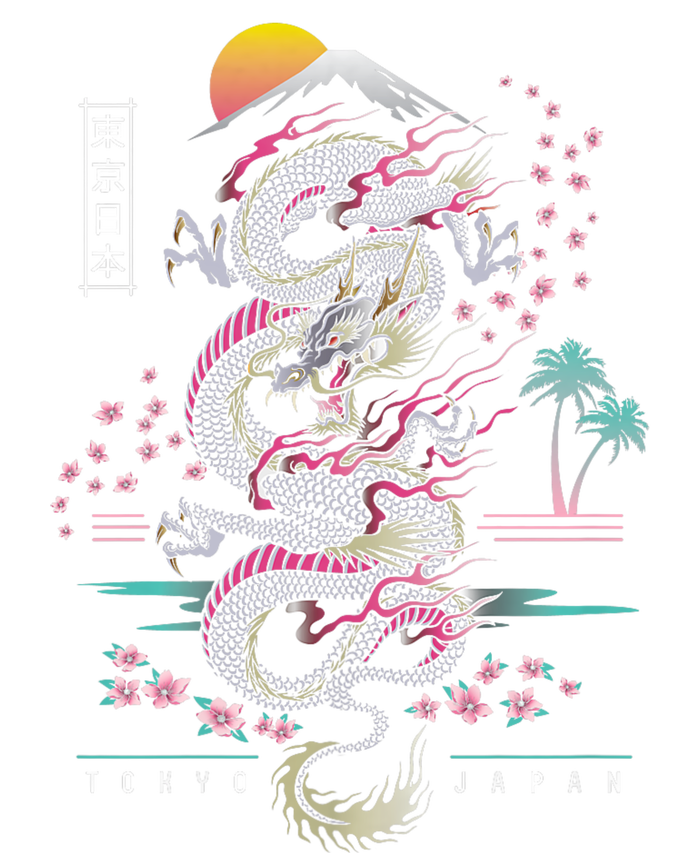 Japanese Tokyo Dragon Asian Inspired Retro 80’S Style Women's T-Shirt