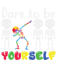 Dare To Be Your Self Dabbing Skeleton Autism Awareness Gift T-Shirt