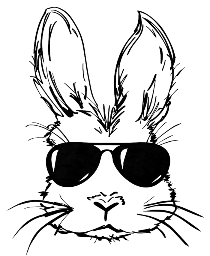 Easter Day Bunny Face With Sunglasses T-Shirt