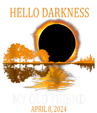 Hello Darkness My Old Friend Funny Total Solar Eclipse Striped Beanie with Solid Band