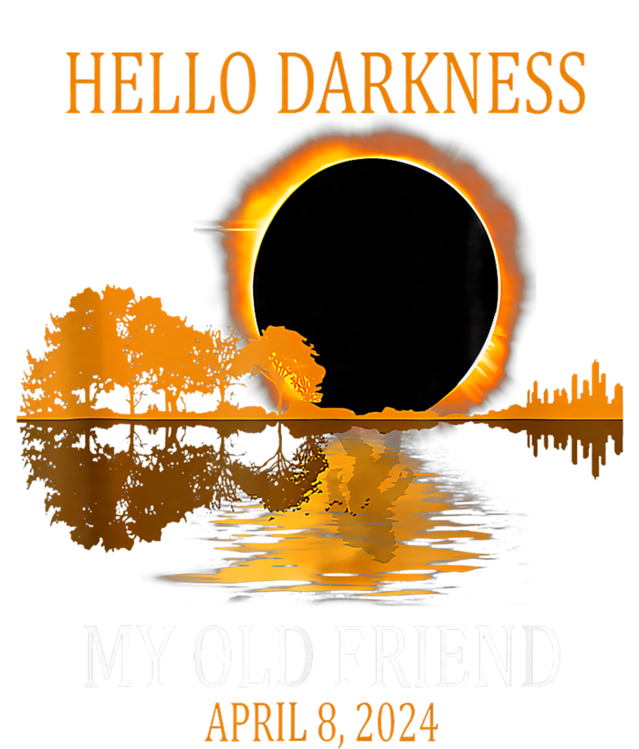 Hello Darkness My Old Friend Funny Total Solar Eclipse Striped Beanie with Solid Band