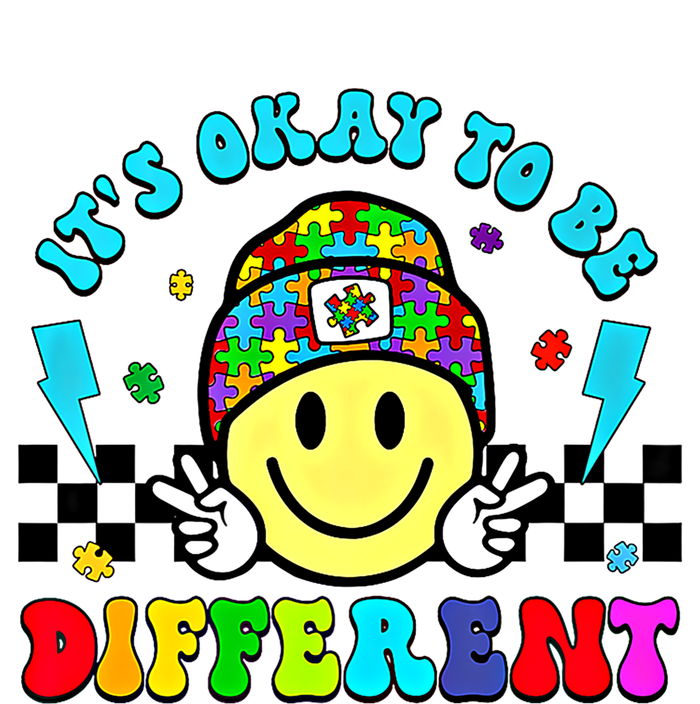 ItS Ok To Be Different Smile Face Groovy Autism Awareness Funny Gift T-Shirt