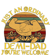 Just An Ordinary Demi Dad Funny Daddy Father Family Striped Beanie with Solid Band