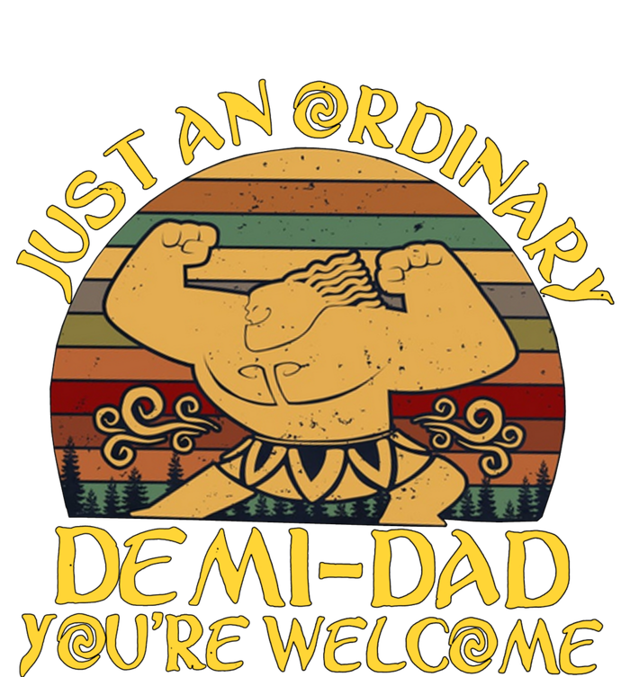 Just An Ordinary Demi Dad Funny Daddy Father Family Striped Beanie with Solid Band