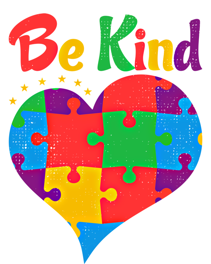 Vintage Puzzle Pieces Autism Heart Be Kind Autism Awareness Great Gift T-Shirt