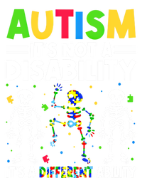 Funny Dabbing Skeleton Autism ItS A Different Ability Funny Gift Great Gift Premium T-Shirt