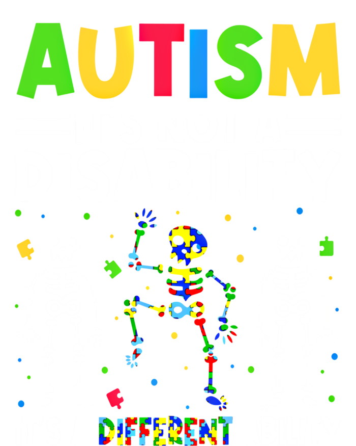 Funny Dabbing Skeleton Autism ItS A Different Ability Funny Gift Great Gift Premium T-Shirt