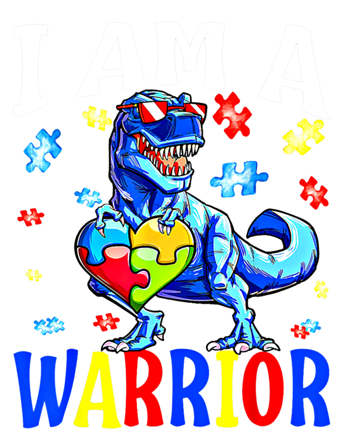 I Am A Warrior Autism Family Dinosaur Autism Awareness Cute Gift Full-Length Apron With Pockets