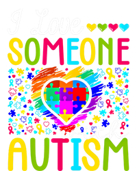 I Love Someone With Autism Rainbow Heart Puzzle Piece Gift T-Shirt