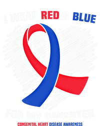 I Wear Red And Blue For My Daughter Chd Awareness Gift Long Sleeve Shirt