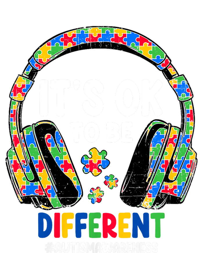 Autism Awareness Headphones ItS Ok To Be Different Performance Fleece Hoodie