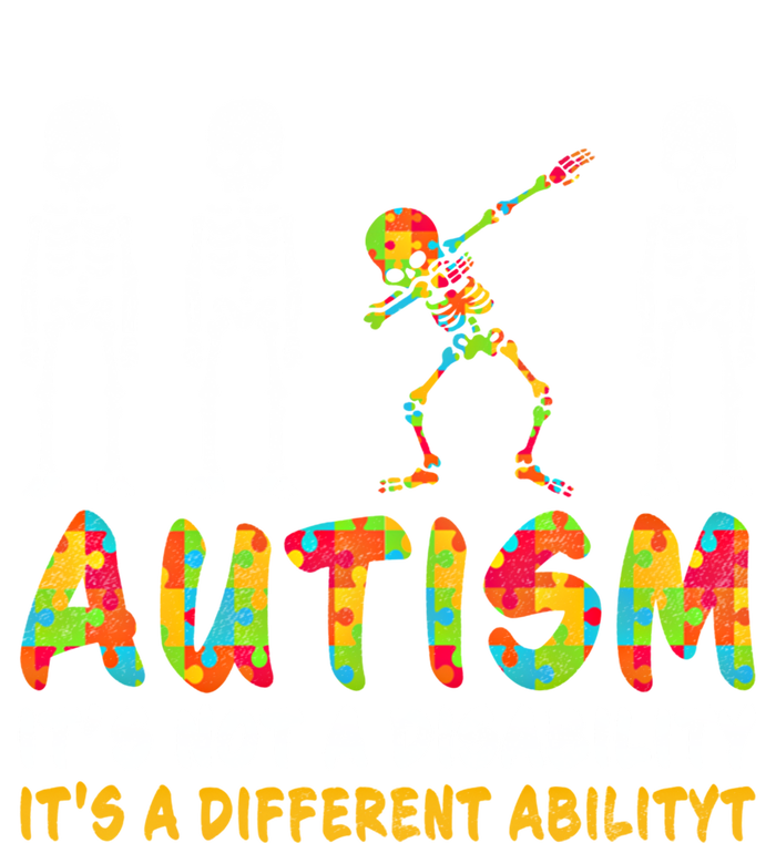 Dabbing Skeleton Not A Disability Autism Awareness Gift Tank Top