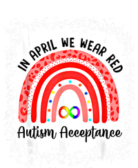 In April We Wear Red Instead Autism People Acceptance Meaningful Gift Ladies Essential Tank