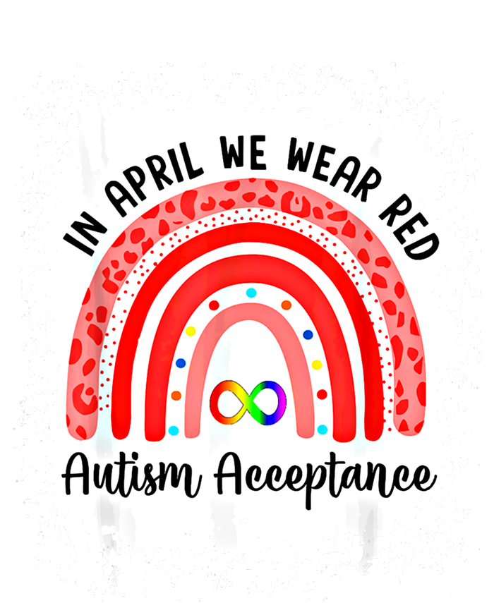 In April We Wear Red Instead Autism People Acceptance Meaningful Gift Ladies Essential Tank