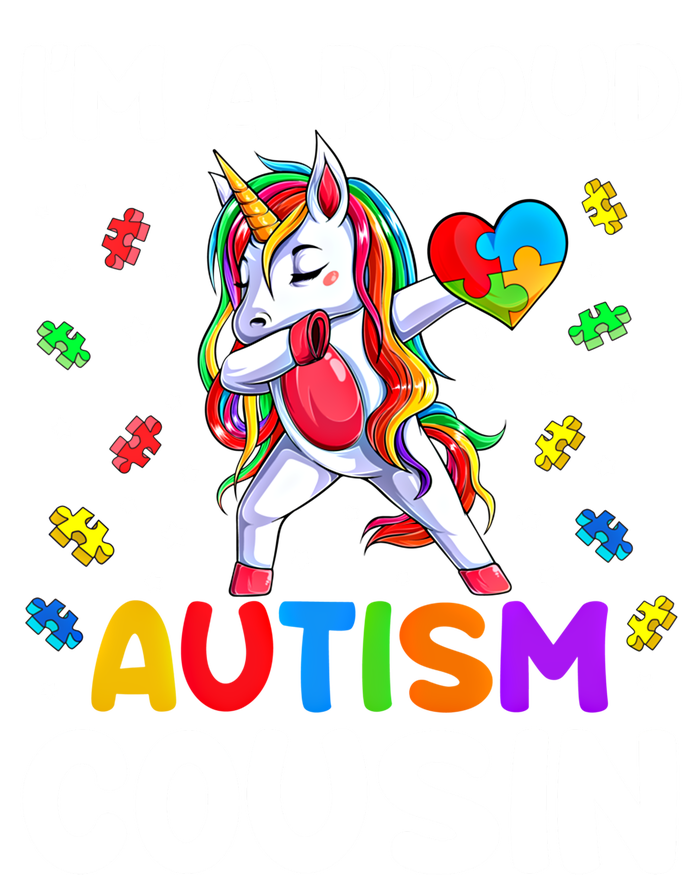 IM A Proud Cousin Autism Awareness Dabbing Unicorn Cute Gift Ladies Essential Flowy Tank