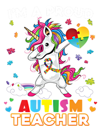 IM A Proud Teacher Dabbing Unicorn Autism Awareness Puzzle Gift Kids T-Shirt