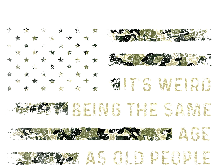 Its Weird Being The Same Age As Old People American Flag Youth Performance Sprint T-Shirt